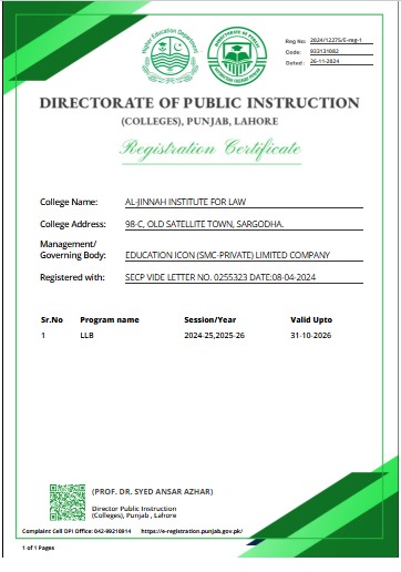 Official approval letter